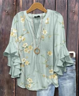 Fashion Printed Women's T-shirt Polyester Breathable Skin-Friendly Minimalist Versatile Summer New Style