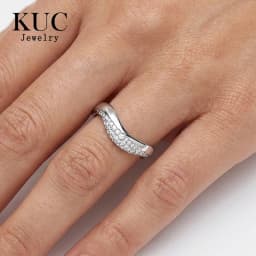 Original Certificate Dôme Figure Diamond Dipped Ring Elegant Designer Fine Jewelry Women 925 Sterling Silver Stylish Wavy Rings