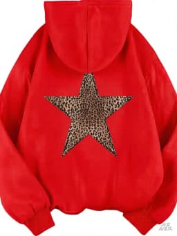 2025 Star Graphic Hoodies Y2k Leopard Print Hooded Sweatshirt Cheetah Hoodie Fashion Casual HipHop Harajuku Unisex Pullover
