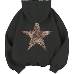2025 Star Graphic Hoodies Y2k Leopard Print Hooded Sweatshirt Cheetah Hoodie Fashion Casual HipHop Harajuku Unisex Pullover