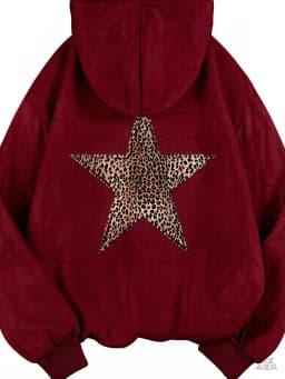 2025 Star Graphic Hoodies Y2k Leopard Print Hooded Sweatshirt Cheetah Hoodie Fashion Casual HipHop Harajuku Unisex Pullover