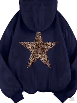 2025 Star Graphic Hoodies Y2k Leopard Print Hooded Sweatshirt Cheetah Hoodie Fashion Casual HipHop Harajuku Unisex Pullover