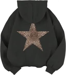 2025 Star Graphic Hoodies Y2k Leopard Print Hooded Sweatshirt Cheetah Hoodie Fashion Casual HipHop Harajuku Unisex Pullover