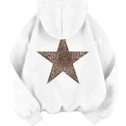 2025 Star Graphic Hoodies Y2k Leopard Print Hooded Sweatshirt Cheetah Hoodie Fashion Casual HipHop Harajuku Unisex Pullover