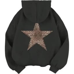 2025 Star Graphic Hoodies Y2k Leopard Print Hooded Sweatshirt Cheetah Hoodie Fashion Casual HipHop Harajuku Unisex Pullover