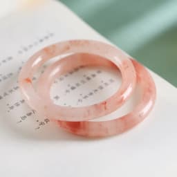 Natural Gold Silk Jade Peach Blossom Bracelet, Exquisite and Small Versatile Jewelry