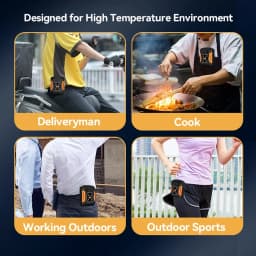 Waist Fan Portable Personal Waist Fan Clip On Belt 5000mAh Rechargeable 3 Speeds with LED Light for Outdoor Capming Travel