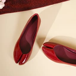 Wine Red Patent Women Loafers Designer Tabi Ninja Ballet Flats Split Toe Mary Jean Shoes 2026 Simmer Ins Street Woman Pumps