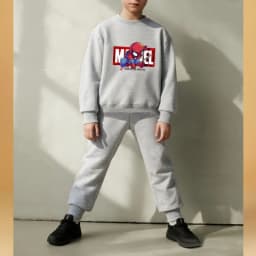 2026 Spring Autumn Boys Sweatshirt Sets Kids Cute Cartoon Printed Hoodies and Pants 2pcs Sets Children's Long Sleeved Clothes