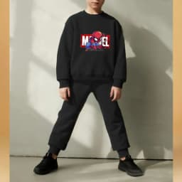 2026 Spring Autumn Boys Sweatshirt Sets Kids Cute Cartoon Printed Hoodies and Pants 2pcs Sets Children's Long Sleeved Clothes