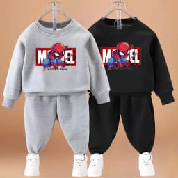 2026 Spring Autumn Boys Sweatshirt Sets Kids Cute Cartoon Printed Hoodies and Pants 2pcs Sets Children's Long Sleeved Clothes