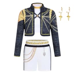 Kids Pop Music Singer Role Play 3 Pieces Clothing Set Korean Style Costume Stage Performance Girls Team Uniform Vest+Coat+Pants