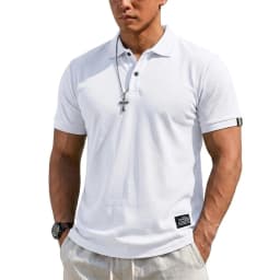 Summer Men's T-shirts Short Sleeve Loose Polo Shirts Casual Hikking Shirt Lightweight T Shirt for Work Athletic Clothes of Man