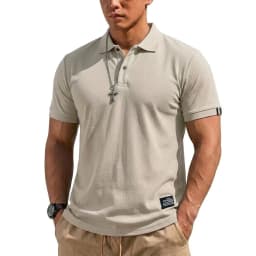 Summer Men's T-shirts Short Sleeve Loose Polo Shirts Casual Hikking Shirt Lightweight T Shirt for Work Athletic Clothes of Man