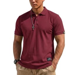 Summer Men's T-shirts Short Sleeve Loose Polo Shirts Casual Hikking Shirt Lightweight T Shirt for Work Athletic Clothes of Man