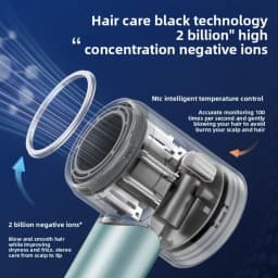 2026 New Professional Anion 5 in 1 Professional Hair Dryer Bladeless Temperature Control Lightweight for Smooth Hair Styling