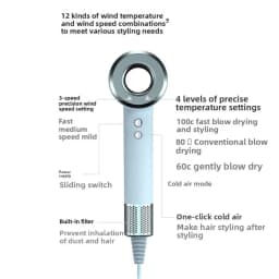 2026 New Professional Anion 5 in 1 Professional Hair Dryer Bladeless Temperature Control Lightweight for Smooth Hair Styling
