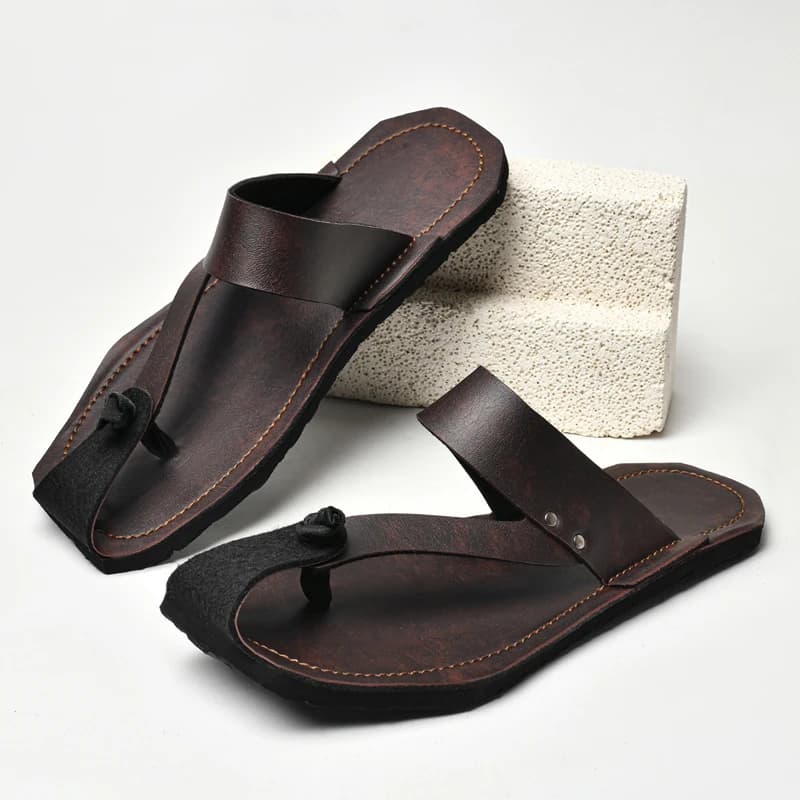 2026 New Summer Men'S Sandals Breathable Simple And Comfortable Slippers Self Created Handmade Suitable For Casual Wearing