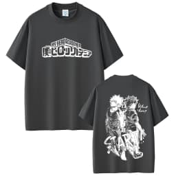 Anime My Hero Academia Midoriya Izuku and Bakugou Katsuki Merch T Shirts Men Women Casual Oversized Streetwear Male Fashion Tees