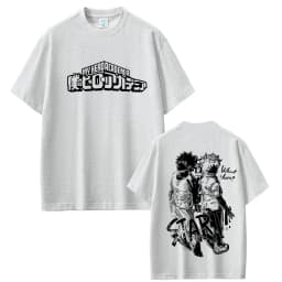 Anime My Hero Academia Midoriya Izuku and Bakugou Katsuki Merch T Shirts Men Women Casual Oversized Streetwear Male Fashion Tees