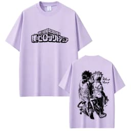 Anime My Hero Academia Midoriya Izuku and Bakugou Katsuki Merch T Shirts Men Women Casual Oversized Streetwear Male Fashion Tees
