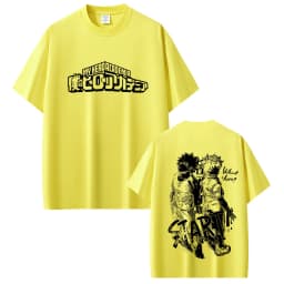 Anime My Hero Academia Midoriya Izuku and Bakugou Katsuki Merch T Shirts Men Women Casual Oversized Streetwear Male Fashion Tees