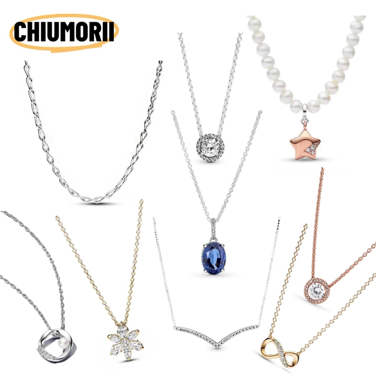 Sparkling Snowflake Pendant Necklace S925 Pure Silver Bow Chain Suitable For DIY Beads Necklace For Women's Birthday Gifts