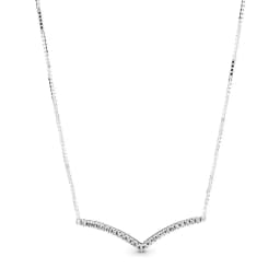 Sparkling Snowflake Pendant Necklace S925 Pure Silver Bow Chain Suitable For DIY Beads Necklace For Women's Birthday Gifts