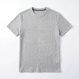 Men Ribbed Knit Short Sleeve T Shirt Crew Neck Casual Style Breathable Fabric Slim Fit For Daily Office And Weekend Activities