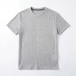 Men Ribbed Knit Short Sleeve T Shirt Crew Neck Casual Style Breathable Fabric Slim Fit For Daily Office And Weekend Activities
