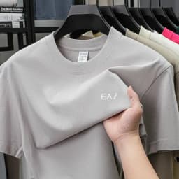 High end brand round neck short sleeved T-shirt letter printed men's top 2026 summer new 100% cotton casual breathable T-shirt