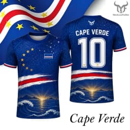 Cape Verde Flag Printed Jersey 2026 New Men Quick Dry Breathable Football Training Uniform Men's And Women's Casual Streetwear