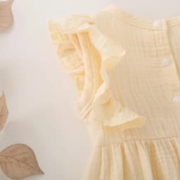 Summer female infant apricot solid color short-sleeved triangle Romper sweet and cute