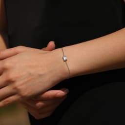 MODIAN Emerald Cut D Color Rectangle Moissanite Bracelet 925 Sterling Silver Luxury Link Chain Bracelet For Women Fine Jewelry