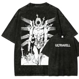 Ultrakill Washed T-shirt 2026 New Model personality Clothes shirt Year round clothing Streetwear Trendy high quality Couples tee