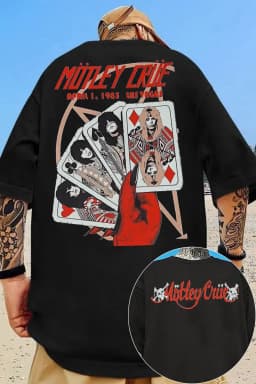 Retro 2026 Motley Crue Band Graphic TShirt Mens Womens Cotton Tee Summer Casual Short Sleeve Round Neck Clothing Loose