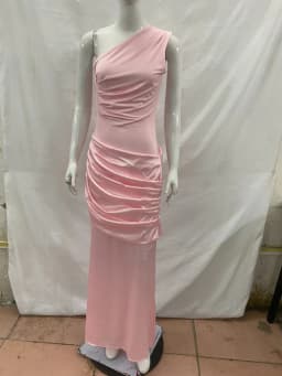 2026 New Light Blue One Shoulder Satin Mermaid Evening Dress for Women, Elegant Folded Formal Party Dress