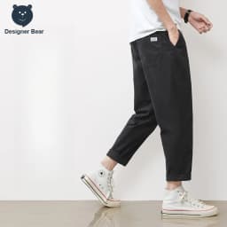 High Quality Summer Thin Men's Casual Pants 95%Cotton Breathable Solid Color Outdoor Elastic Waist Chino Trousers Male Amekaji