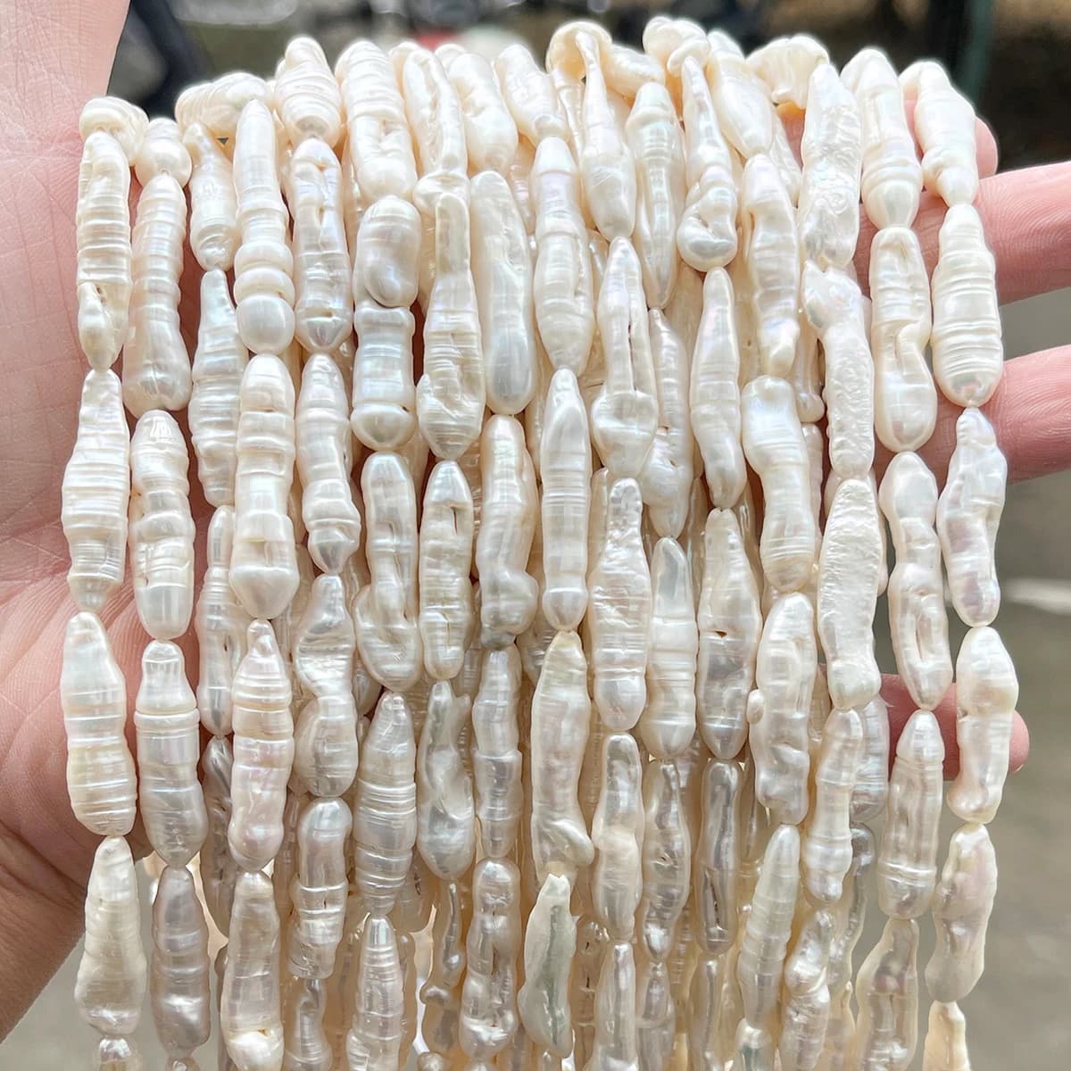 Natural Baroque Freshwater Pearl Loose Beads Irregular High Luster Drilled Pearls for DIY Jewelry Making Necklace Earring