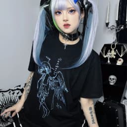 Harajuku Angel Wings Print Cotton Short Sleeve Women's Shirt Summer Kawaii  Casual T-Shirt Subculture Oversize Women's Clothes