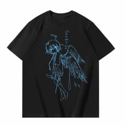 Harajuku Angel Wings Print Cotton Short Sleeve Women's Shirt Summer Kawaii  Casual T-Shirt Subculture Oversize Women's Clothes