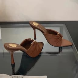 Summer Woman Slippers Fashion Open Toe Thin High Heels Shoes Street Style Stripper Party Slides Zapatos De Mujer Women's Shoes