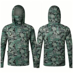 European and American Men's Summer Camouflage Print Comfortable Breathable Long Sleeved T-Shirt Fishing Suit Outdoor Casual Top