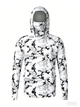 European and American Men's Summer Camouflage Print Comfortable Breathable Long Sleeved T-Shirt Fishing Suit Outdoor Casual Top