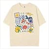 Capri Italia Graphic T-shirt Retro Funny Seafood Vacation Shirt Short Sleeve Crew Neck Casual Top Women's Clothing Oversized