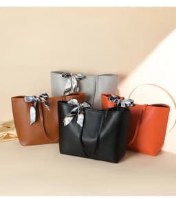 Luxury Handbag Women Bags Designer High Quality Pu Leather Solid Color Shoulder Bags for Women Large Capacity Shopping Tote Bag