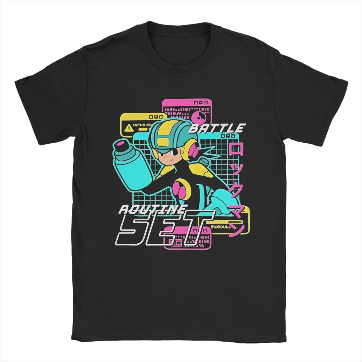 Mega Man Robot World Game Printed T Shirts for Men Women Japanese science 100% Cotton Tee Shirt Clothing