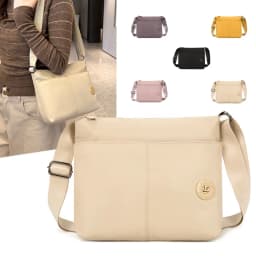 Women's Crossbody Bag Lightweight Waterproof Nylon Minimalist Multi-Pocket Shoulder Purse for Travel Daily Commute Ins Style