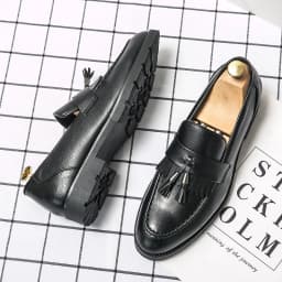 Tassel Vamp Loafers All Match Youth Suit Beamers Men Korean Version of British Men's Shoes Best Man Shoes Fashion