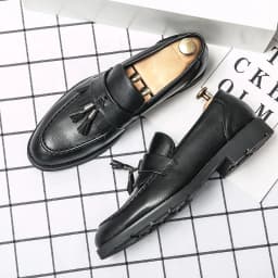Tassel Vamp Loafers All Match Youth Suit Beamers Men Korean Version of British Men's Shoes Best Man Shoes Fashion